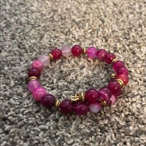 cute circle stone bracelet